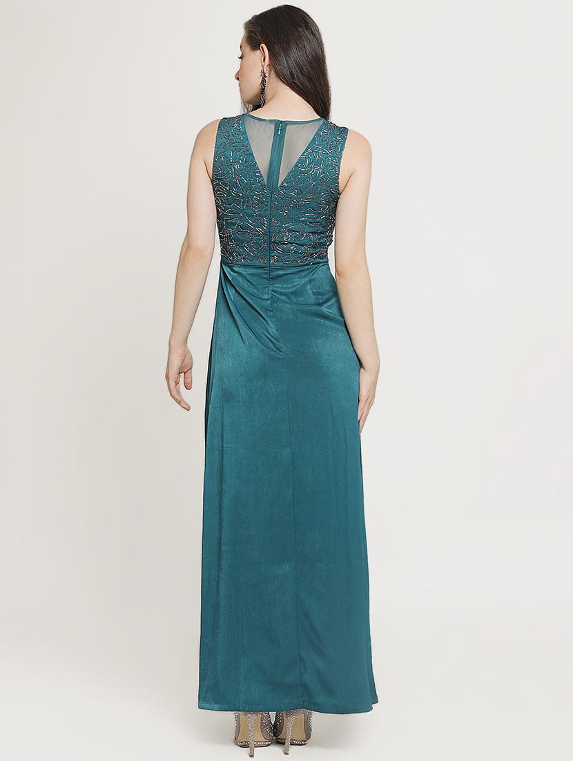 side slit embellished maxi dress - 16237315 - Zoom Image - 3