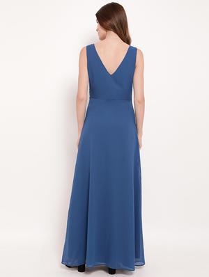 v- neck embellished gown - 16237321 - Standard Image - 3