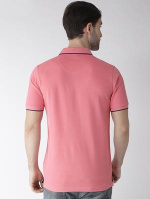 pink solid polo tshirt - 16238156 - Standard Image - 3