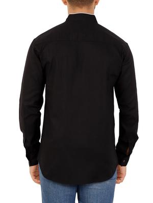 black solid casual shirt - 16238280 - Standard Image - 3