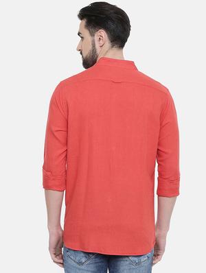red solid casual shirt - 16238383 - Standard Image - 3
