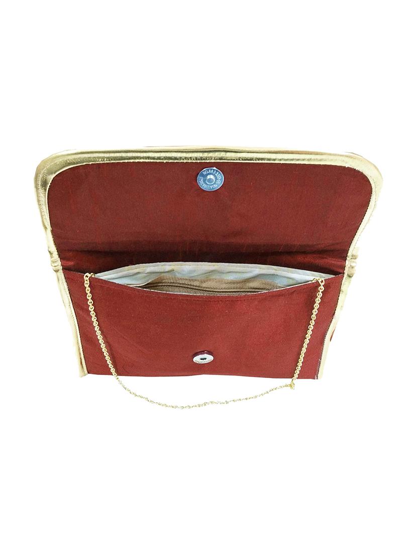 maroon silk ethnic sling bag - 16238632 - Zoom Image - 3