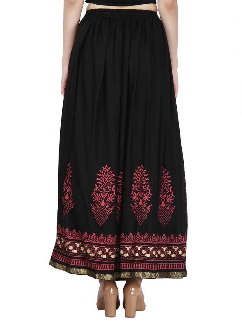 block printed flared skirt - 16239017 - Zoom Image - 3