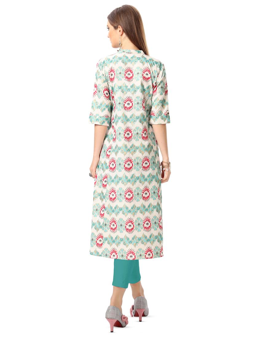 Printed a-line kurta - 16239443 - Zoom Image - 3
