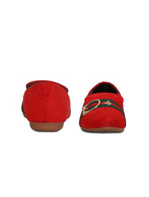 red slip on ballerinas - 16239512 - Standard Image - 3