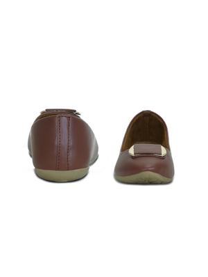 maroon slip on ballerinas - 16239528 - Standard Image - 3