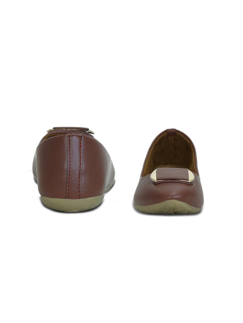 maroon slip on ballerinas - 16239528 - Zoom Image - 3