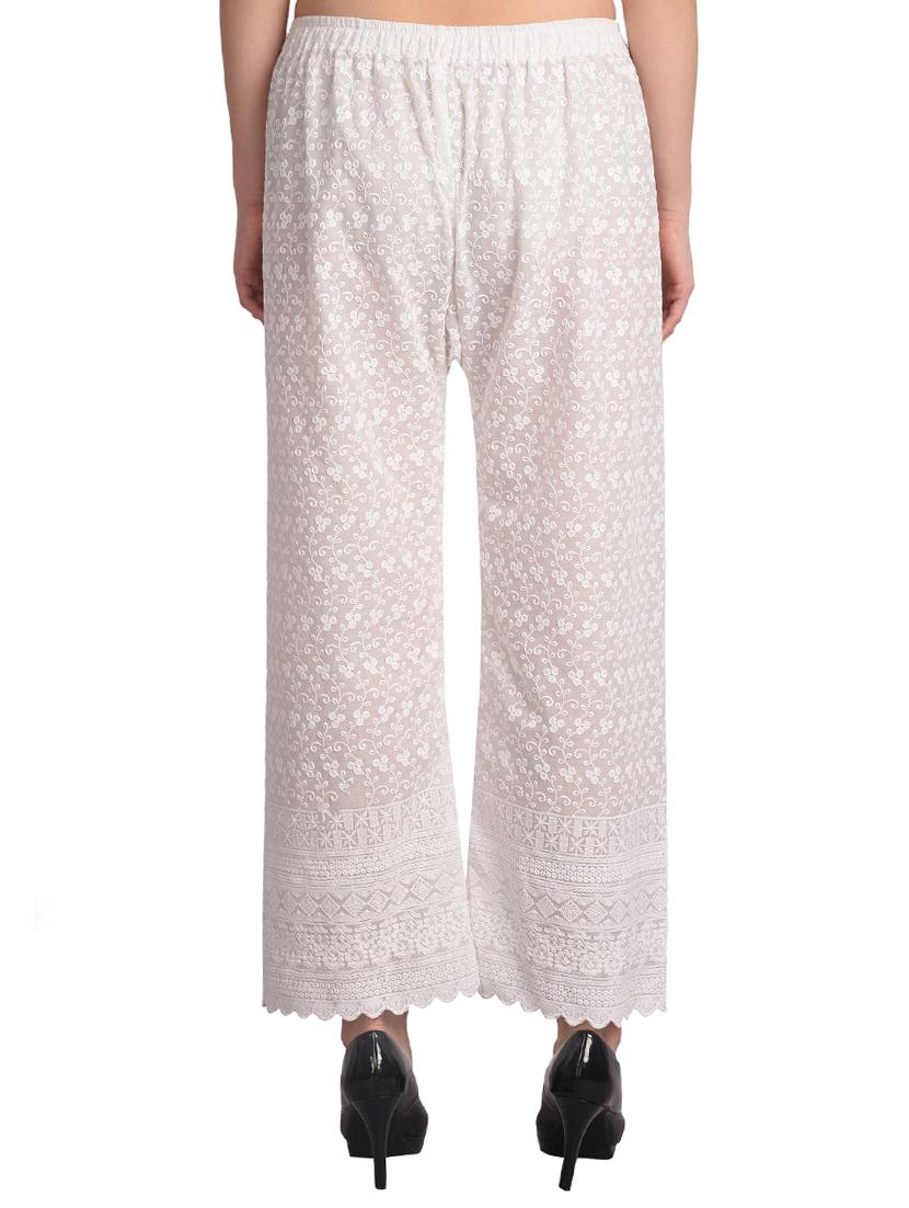 embroidered solid palazzo - 16239819 - Zoom Image - 3