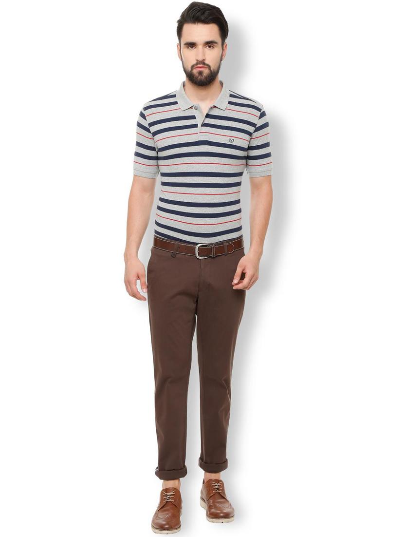 brown solid chinos - 16239988 - Zoom Image - 3