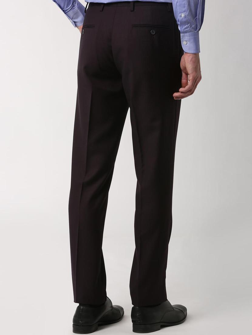 red terry rayon flat front formal trouser - 16240024 - Zoom Image - 3