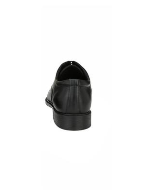 black leatherette lace-up oxfords - 16241381 - Standard Image - 3