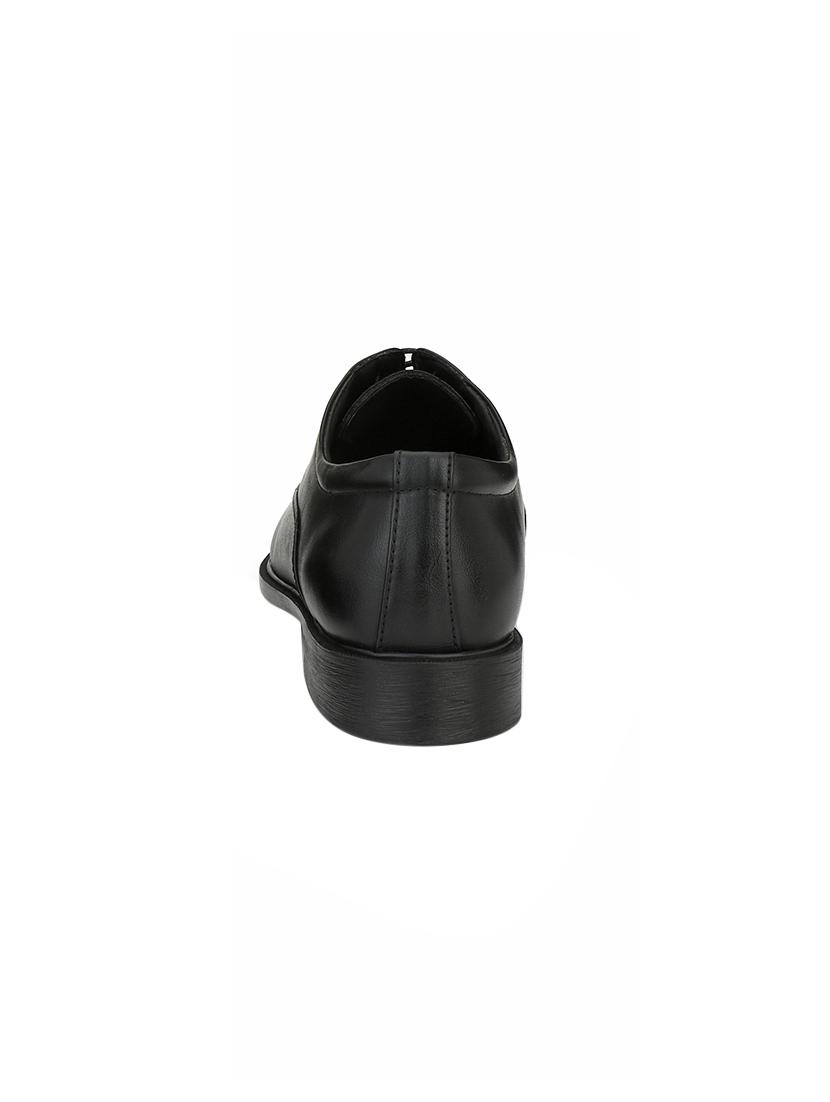 black leatherette lace-up oxfords - 16241381 - Zoom Image - 3