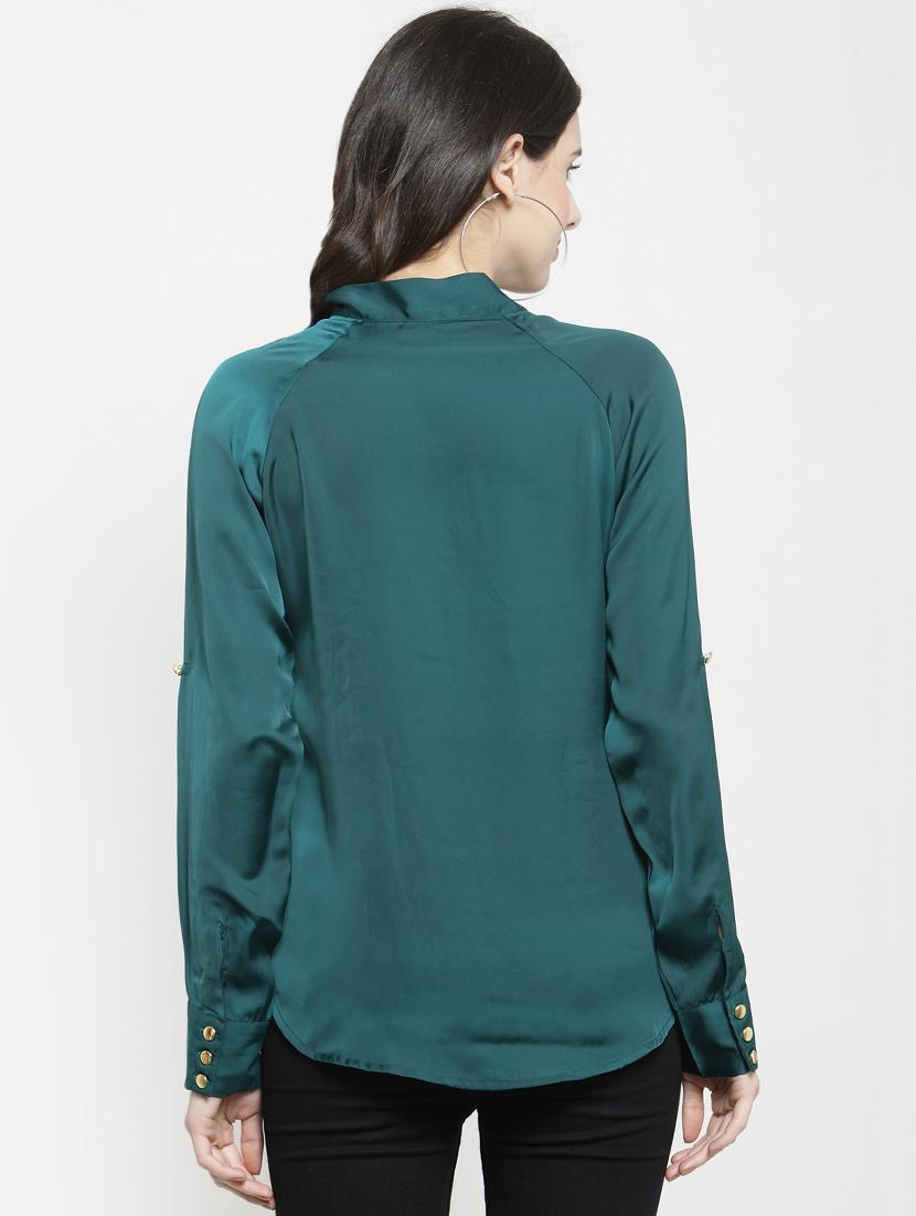 raglan sleeved tie knot neck top - 16241739 - Zoom Image - 3