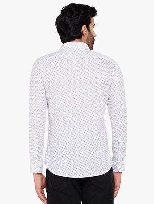 white printed casual shirt - 16242778 - Standard Image - 3