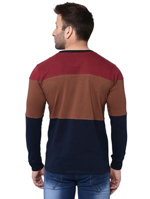 multi colored color block t-shirt - 16243824 - Standard Image - 3
