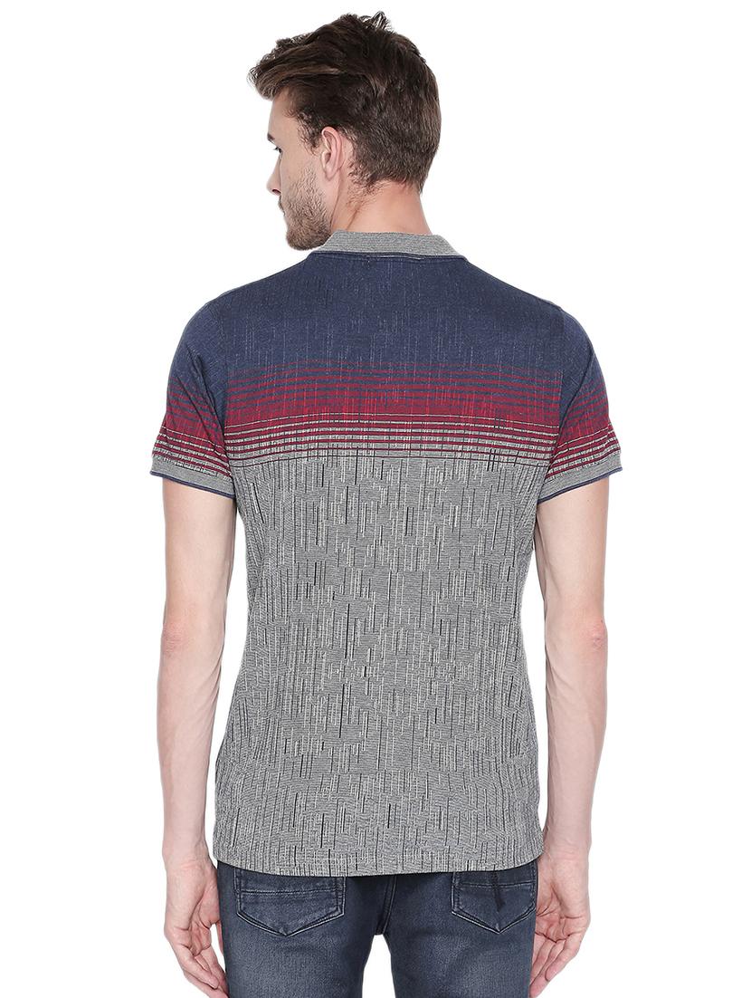 grey cotton blend polo t-shirt - 16243993 - Zoom Image - 3