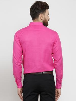pink solid casual shirt - 16244032 - Standard Image - 3