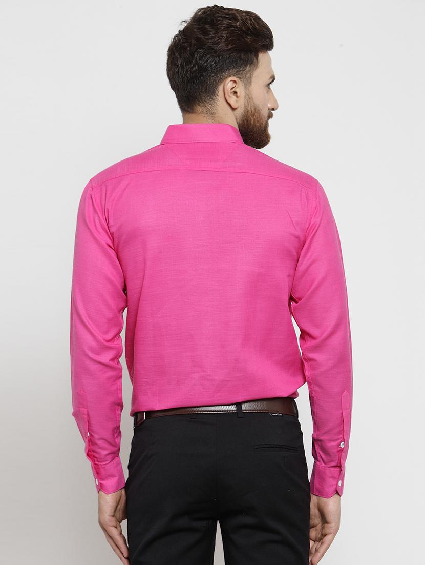 pink solid casual shirt - 16244032 - Zoom Image - 3