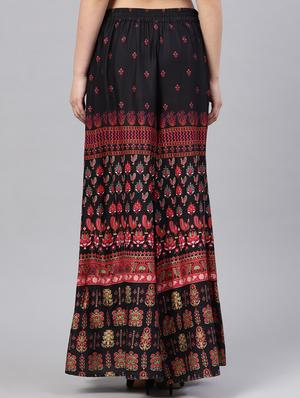 Printed flared palazzo - 16244558 - Standard Image - 3