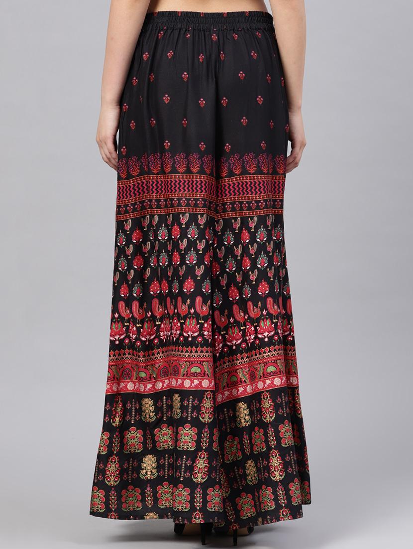 Printed flared palazzo - 16244558 - Zoom Image - 3