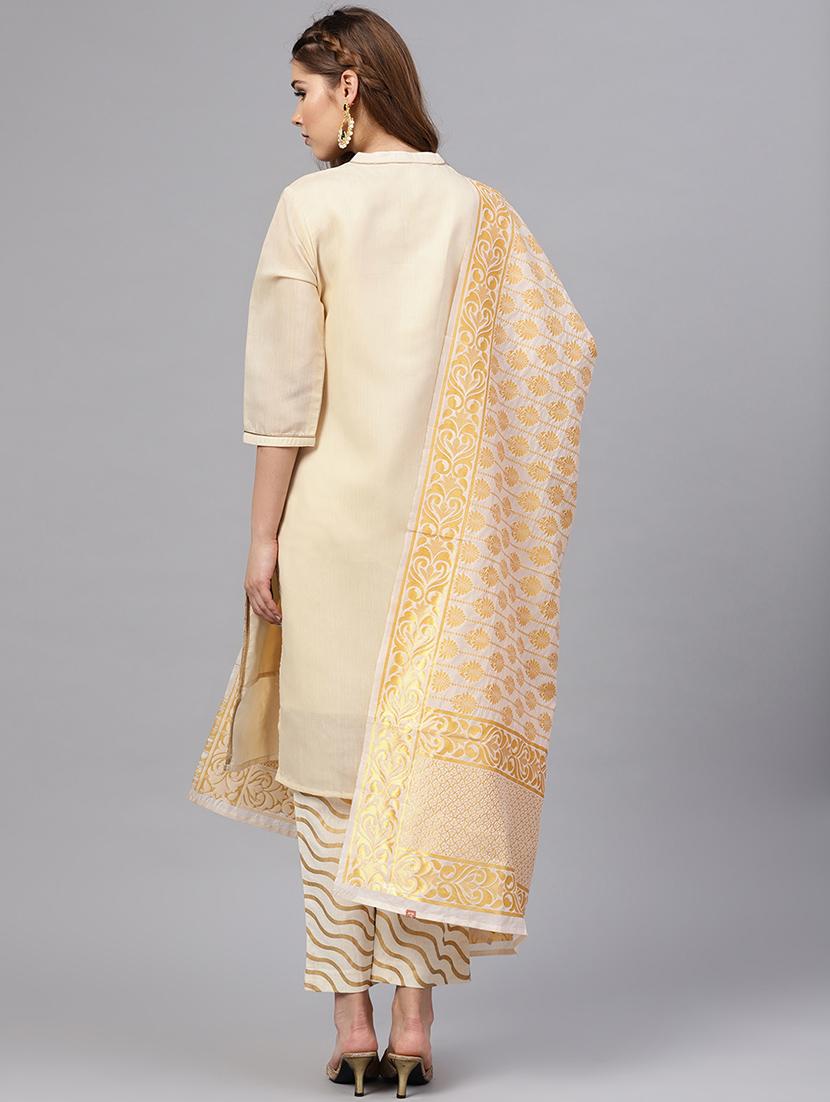 Solid kurta pant set - 16244574 - Zoom Image - 3