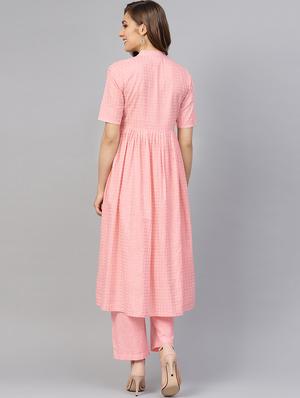 Checkered flared with pant set - 16244665 - Standard Image - 3