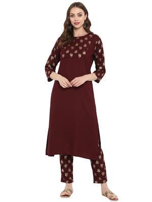 Block printed straight kurta - 16244762 - Standard Image - 3