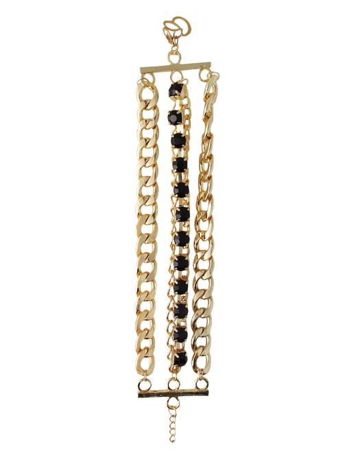 black metal beaded bracelet - 16245050 - Standard Image - 1