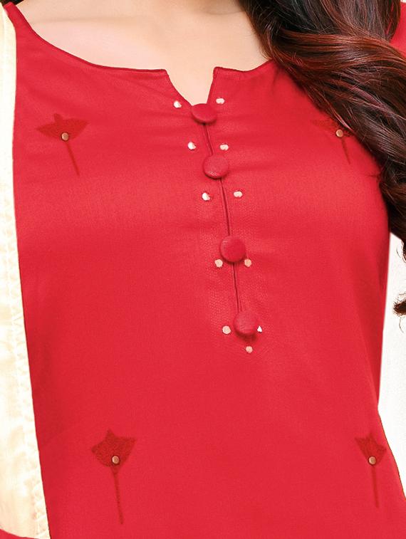 Embroidered palazzo unstitched suit - 16245051 - Zoom Image - 3