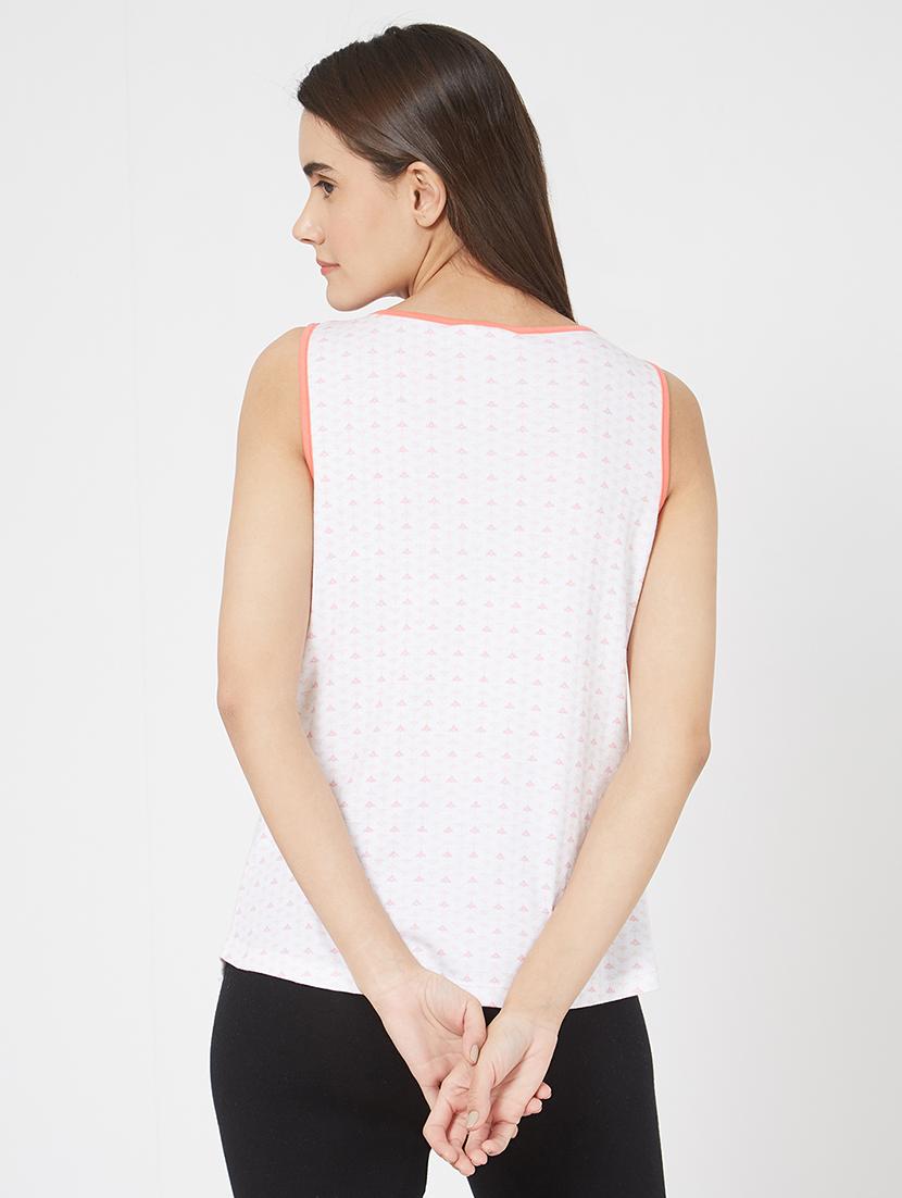 scoop neck printed tank tee - 16245156 - Zoom Image - 3