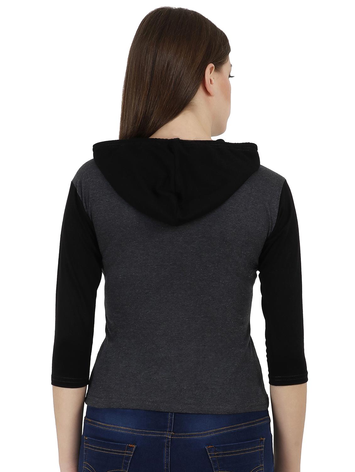 Hooded Three quarter sleeve tee - 16245368 - Zoom Image - 3