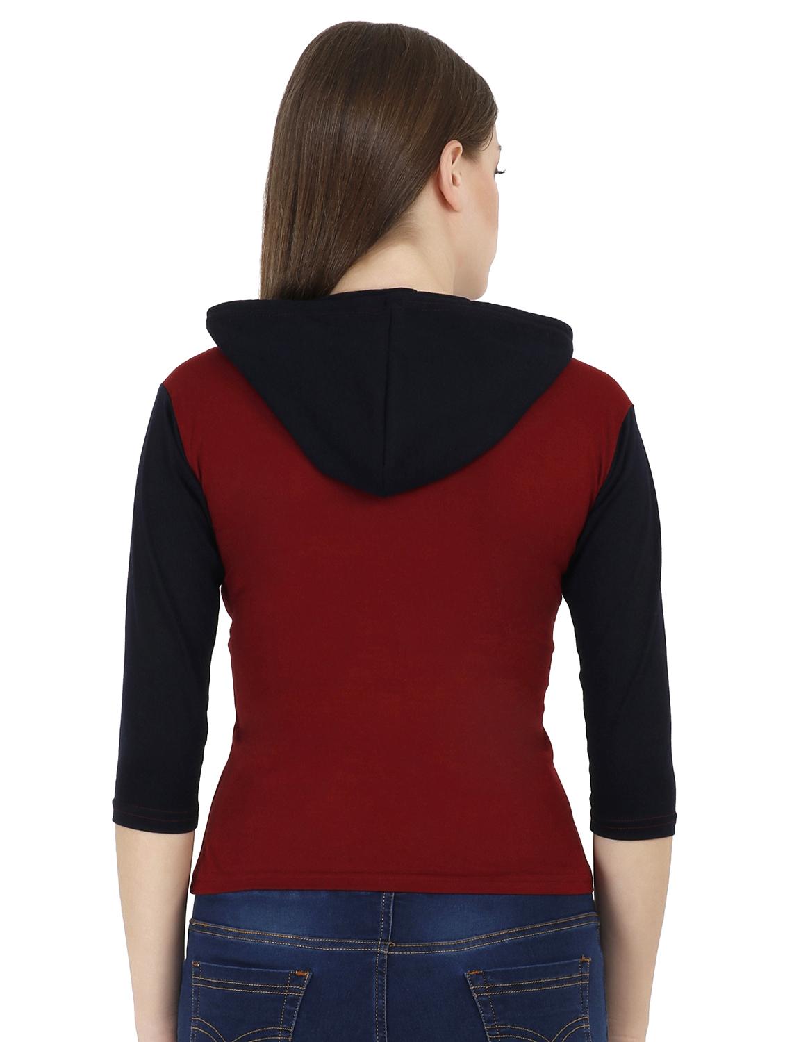 three quarter sleeve hooded tee - 16245371 - Zoom Image - 3