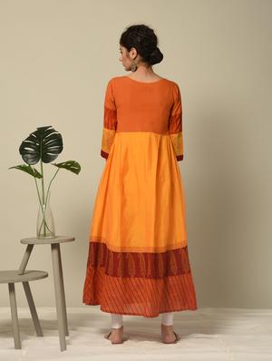 paisley printed a-line kurta - 16245872 - Standard Image - 3