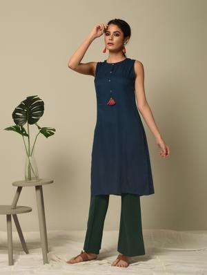Printed layered kurta - 16245923 - Standard Image - 3