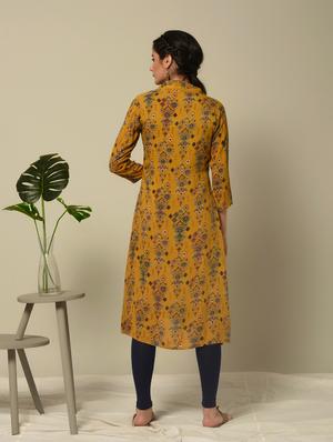 Printed layered kurta - 16245958 - Standard Image - 3