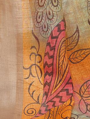 Floral printed saree with blouse - 16248444 - Standard Image - 3