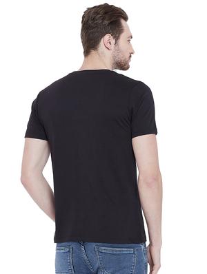 black typographic chest print t-shirt - 16248965 - Standard Image - 3