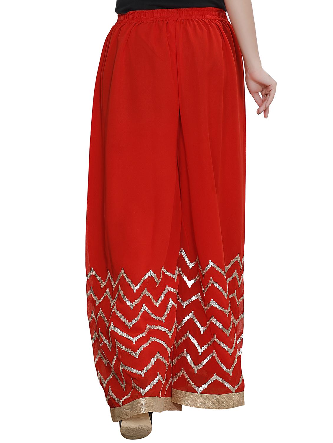 chevron Gota flared Palazzo - 16249604 - Zoom Image - 3