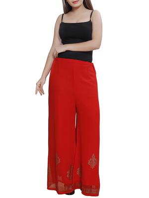 embellished flared palazzo - 16249605 - Standard Image - 3