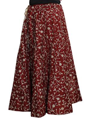 Embroidered Flared Skirt - 16249644 - Standard Image - 3