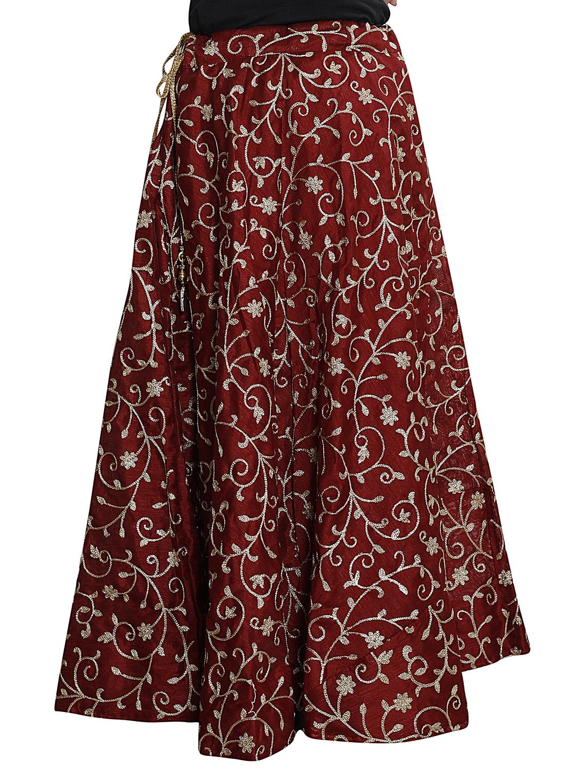 Embroidered Flared Skirt - 16249644 - Zoom Image - 3