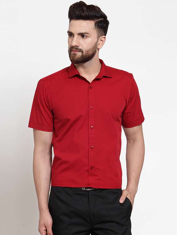 mens solid casual shirt