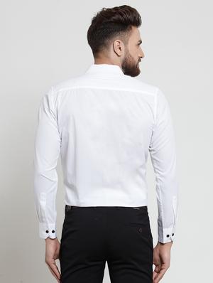 white solid casual shirt - 16250070 - Standard Image - 3