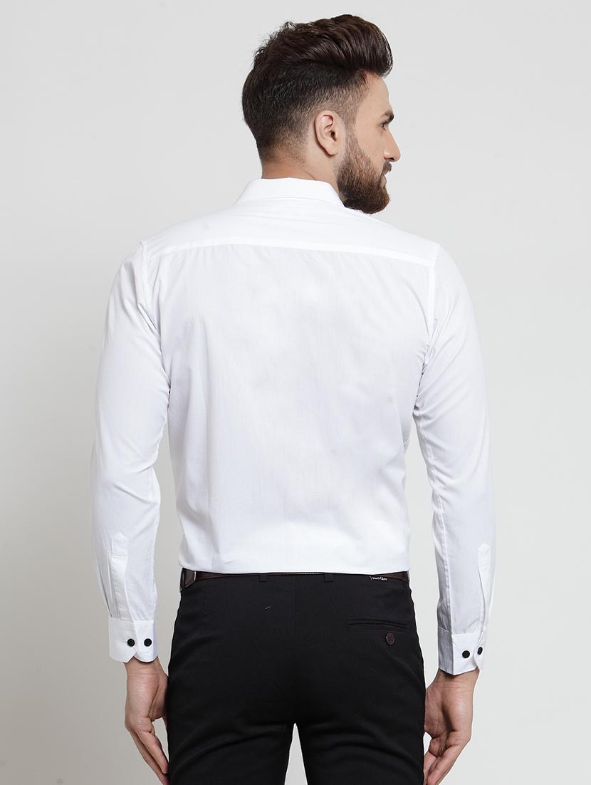 white solid casual shirt - 16250070 - Zoom Image - 3