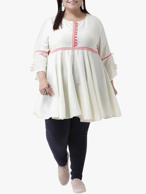 solid flared kurta - 16250233 - Standard Image - 1