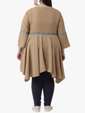solid asymmetric kurta - 16250234 - Standard Image - 3