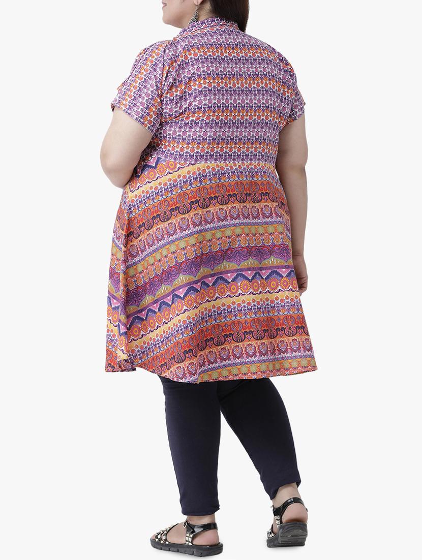 ditsy floral printed a-line kurta - 16250241 - Zoom Image - 3