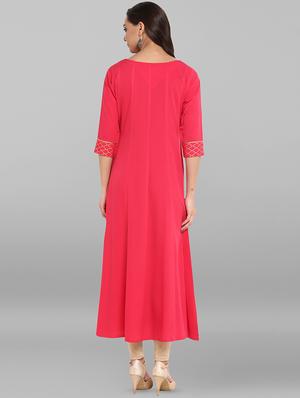 foil printed anarkali kurta - 16250374 - Standard Image - 3
