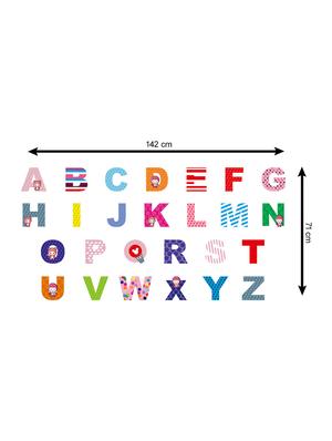 Sehaz Artworks Colorfull-alphabets Multi Wall Decal or Living Room Sticker for Home Bathroom, Toilet Decoration - 16251058 - Standard Image - 3