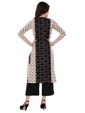 checkered printed straight kurta - 16252599 - Standard Image - 3